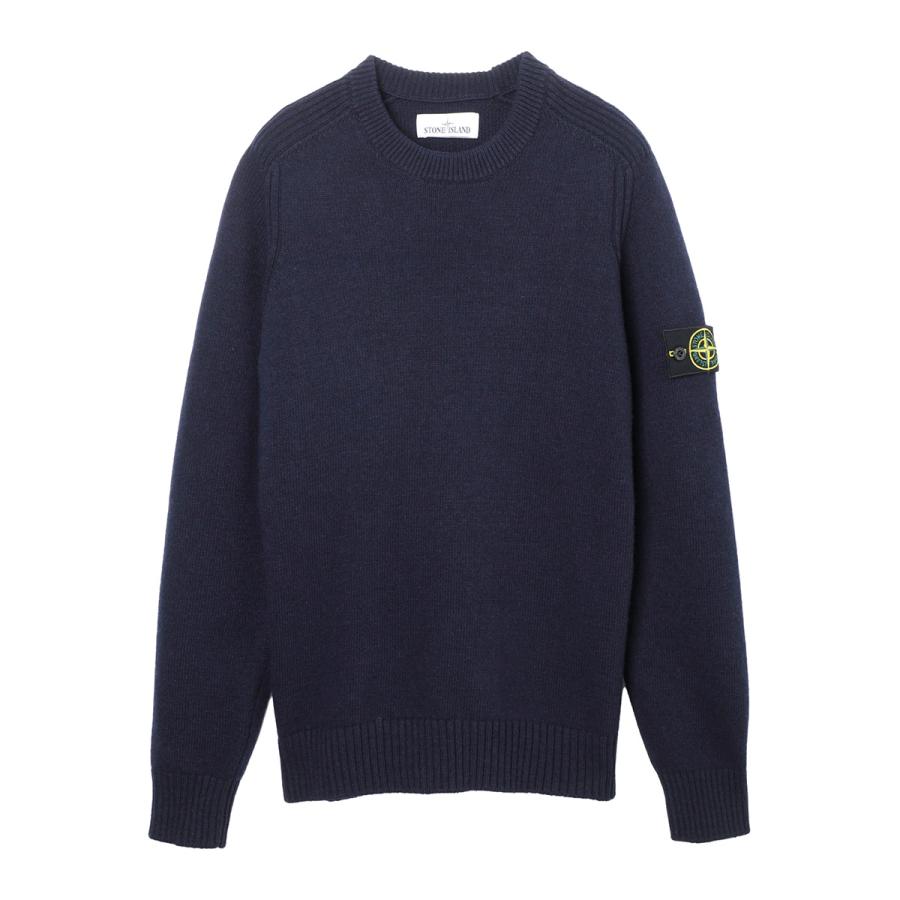 ストーンアイランド クルーネックニットSTRETCH RWS WOOL ブラック STONE ISLAND（ストーン アイランド） ニット STRETCH RWS WOOL