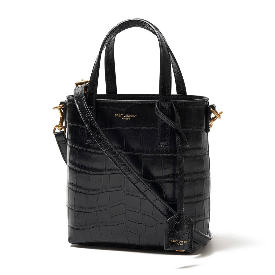 サンローラン SAINT LAURENT トートバッグ 2WAY MINI SHOPPING TOY ショッピング トイ ブラック レディース