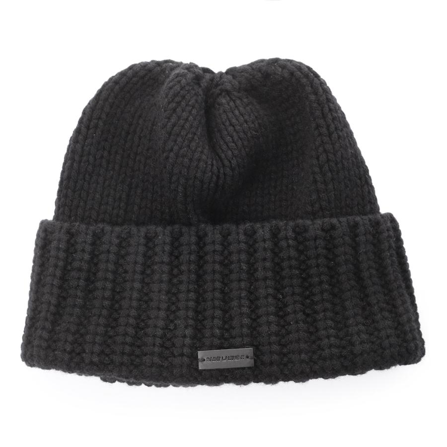 SAINT LAURENT サンローラン ニットキャップ ビーニー ブラック