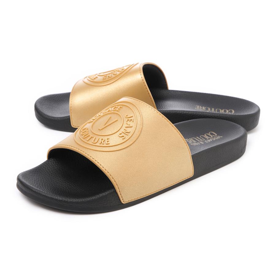 VERSACE ゴールド サンダル 箱付き VERSACE ヴェルサーチェ JEANS COUTURE サンダル 大きいサイズ