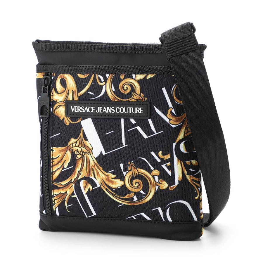 VERSACE ブラック ショルダーバッグ　袋付き VERSACE ヴェルサーチェ JEANS COUTURE ショルダーバッグ