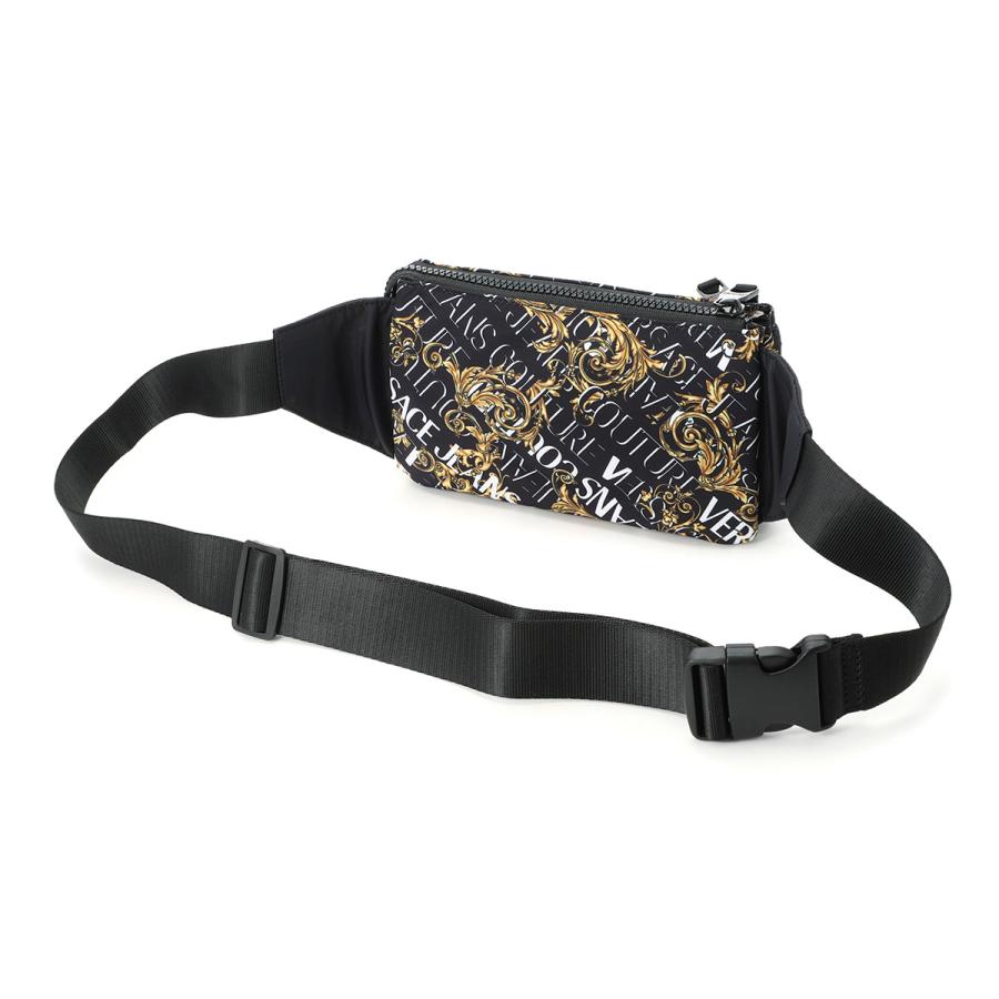 VERSACE ボディバッグ 黒 ゴールド VERSACE（ヴェルサーチェ） VERSACE JEANS COUTURE クロスボディバッグ