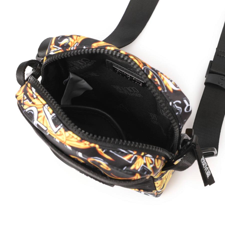 Versace ブラック ボディバッグ ヴェルサーチェ Versace バッグ 鞄 クロスボディバッグ 斜めがけバッグ