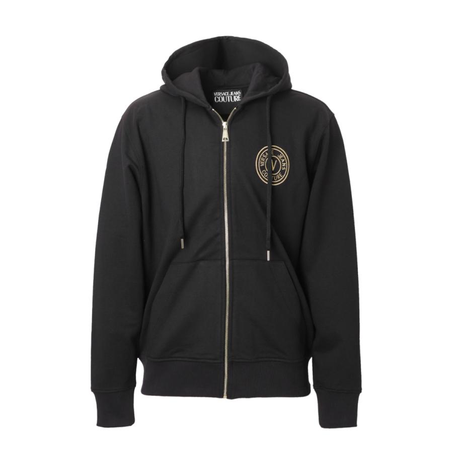 VERSACE ヴェルサーチェ JEANS COUTURE ジップアップパーカ ブラック 