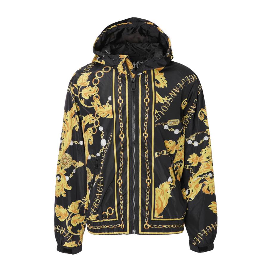 ヴェルサーチェ VERSACE JEANS COUTURE フーデッド ブルゾン ブラック 