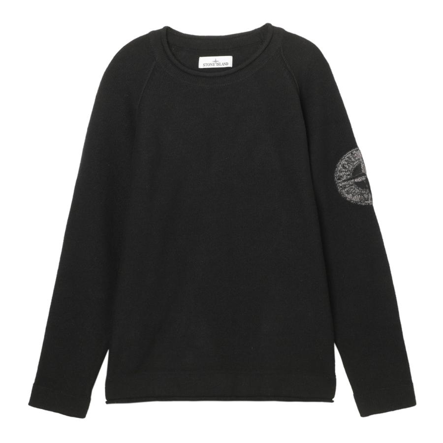 STONE ISLAND ストーンアイランド クルーネックニット ブラック メンズ 