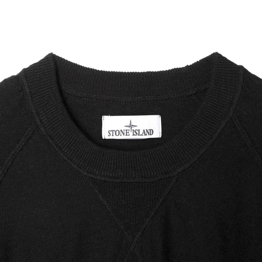 STONE  ニット 黒 L クルーネック STONE ISLAND ストーンアイランド トップス ニット クルーネック