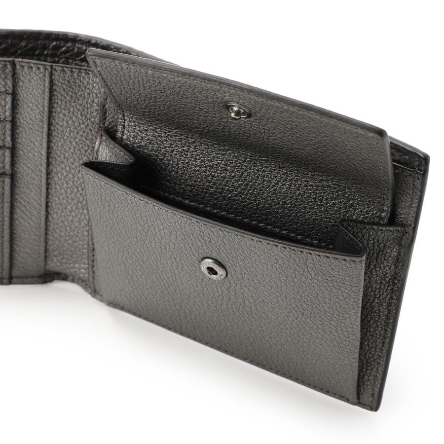 FENDI フェンディ 2つ折り財布 小銭入れ付き グレー メンズ 7m0001  