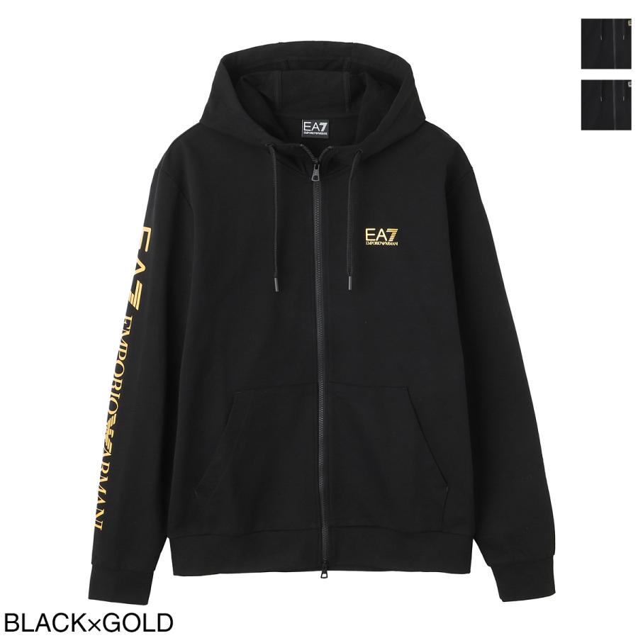 2025 秋冬新作！ EMPORIO ARMANI エンポリオアルマーニ EA7 パーカー メンズ ジップアップ 7M000568 AF13512 ブラック ARMANI（アルマーニ） エンポリオアルマーニ EA7 EMPORIO ARMANI