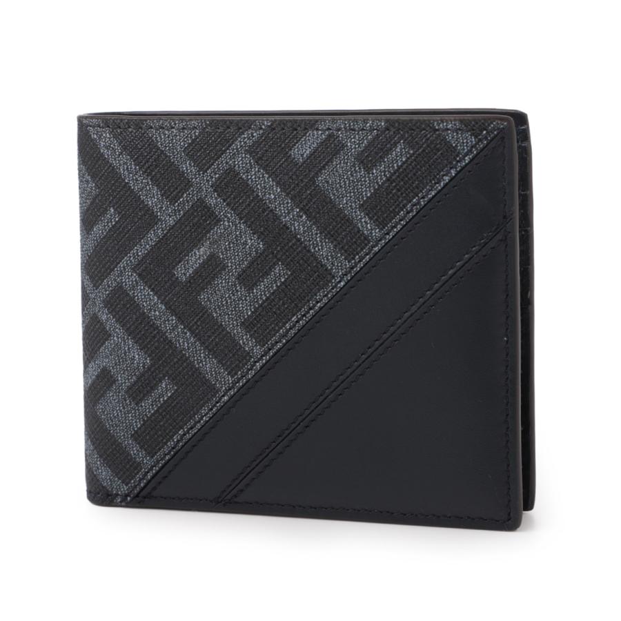 FENDI（フェンディ） FENDI 2つ折り財布 FENDI DIAGONAL WALLET ブルー