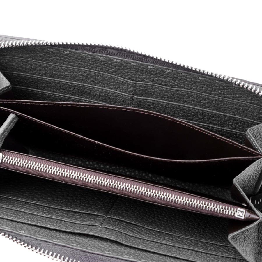 現行/美品 フェンディ マイクロ FF ラウンドファスナー 長財布 黒 グレー FENDI フェンディ ラウンドファスナー長財布 7M0210 AJF4 メンズ