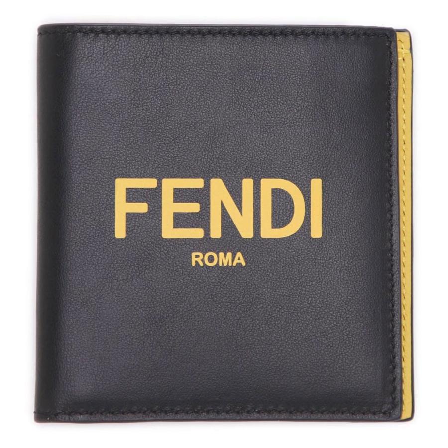 フェンディ FENDI 2つ折り財布 ブラック メンズ 7m0274-adm8-f0r2a