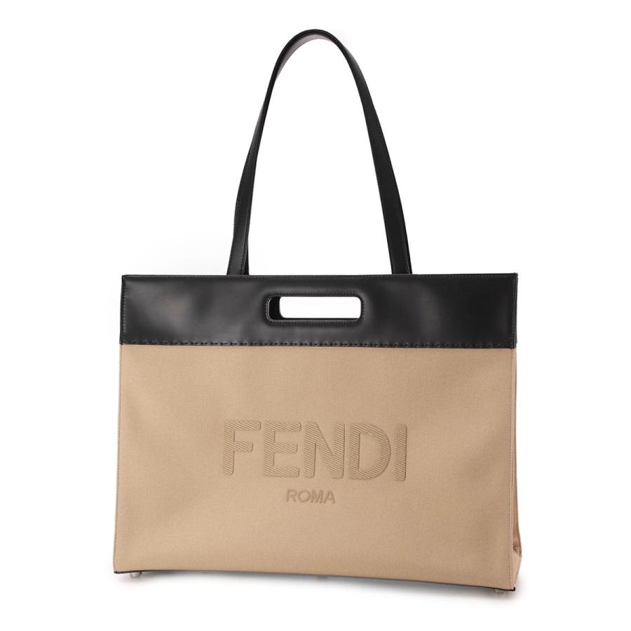 美品【FENDI】フェンディトートバッグ7VA480 FENDI フェンディ トートバッグ 2way ハンドバッグ ベージュ メンズ