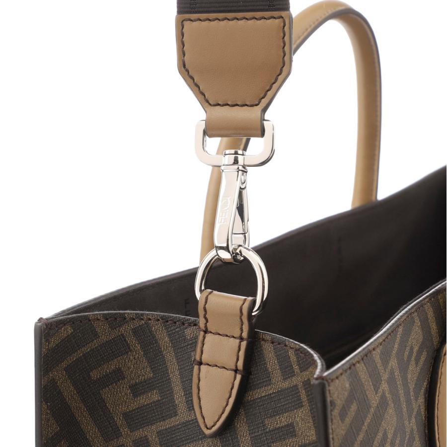 フェンディ トートバッグ FENDI フェンディ ズッカ ジャガード×レザー インポーチ トートバッグ