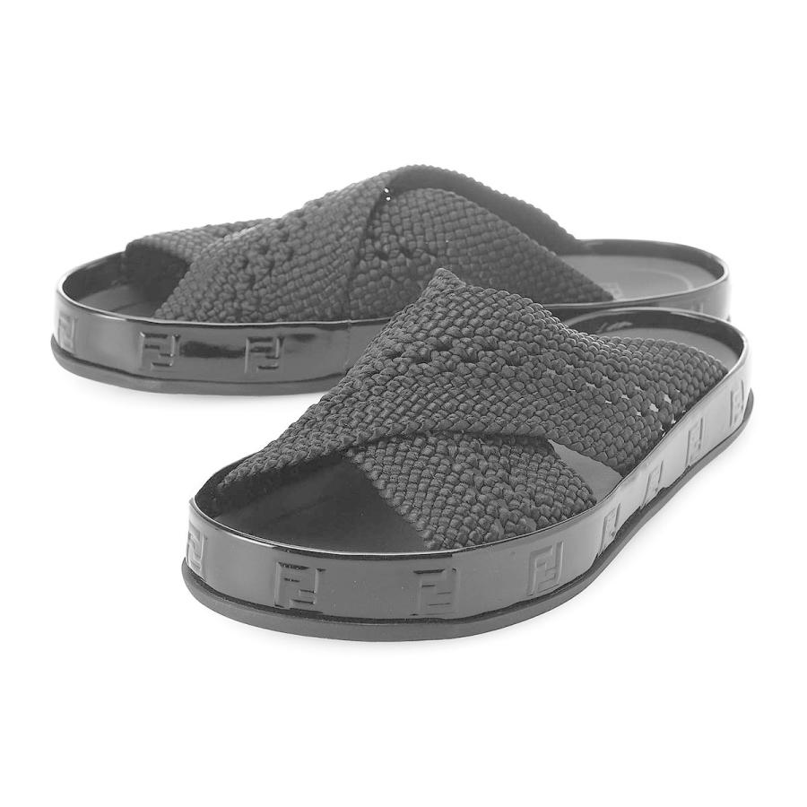 FENDI ブラック スライドサンダル