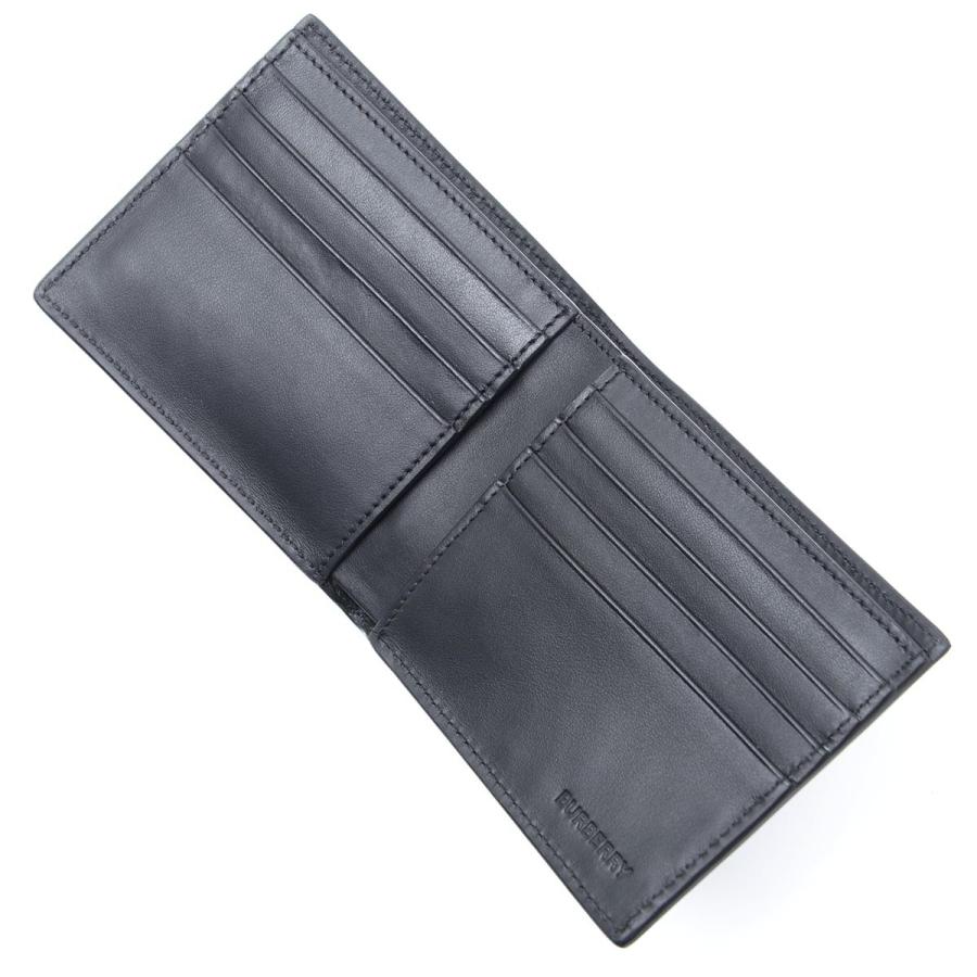 お買い得モデル BURBERRY 2つ折り財布 8033072-black 折りたたみ財布 バーバリー BURBERRY 2つ折り 財布 LOGO PRINTED LEATHER ブラック