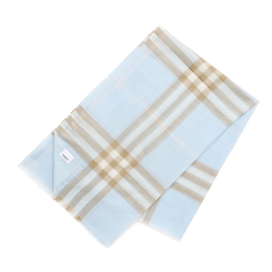 BURBERRY（バーバリー） ストール GIANT CHECK GAUZE SCARF ブルー