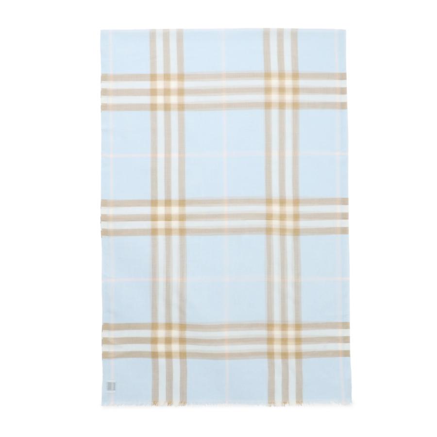 BURBERRY（バーバリー） ストール GIANT CHECK GAUZE SCARF ブルー