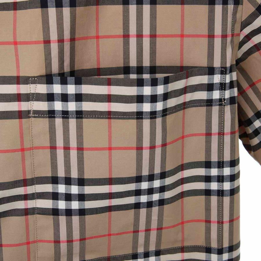 バーバリー BURBERRY 半袖シャツ SHORTSLEEVE SMALLSCALECHECK STRETCH 