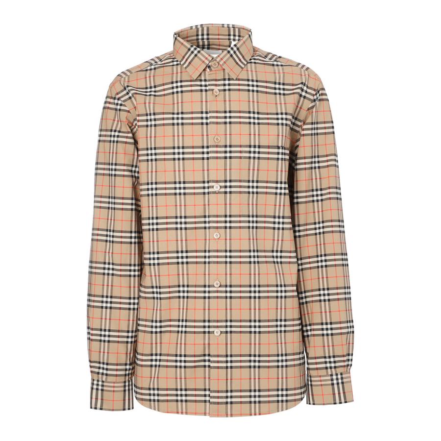 BURBERRY（バーバリー） 長袖レギュラーカラーシャツ ベージュ メンズ