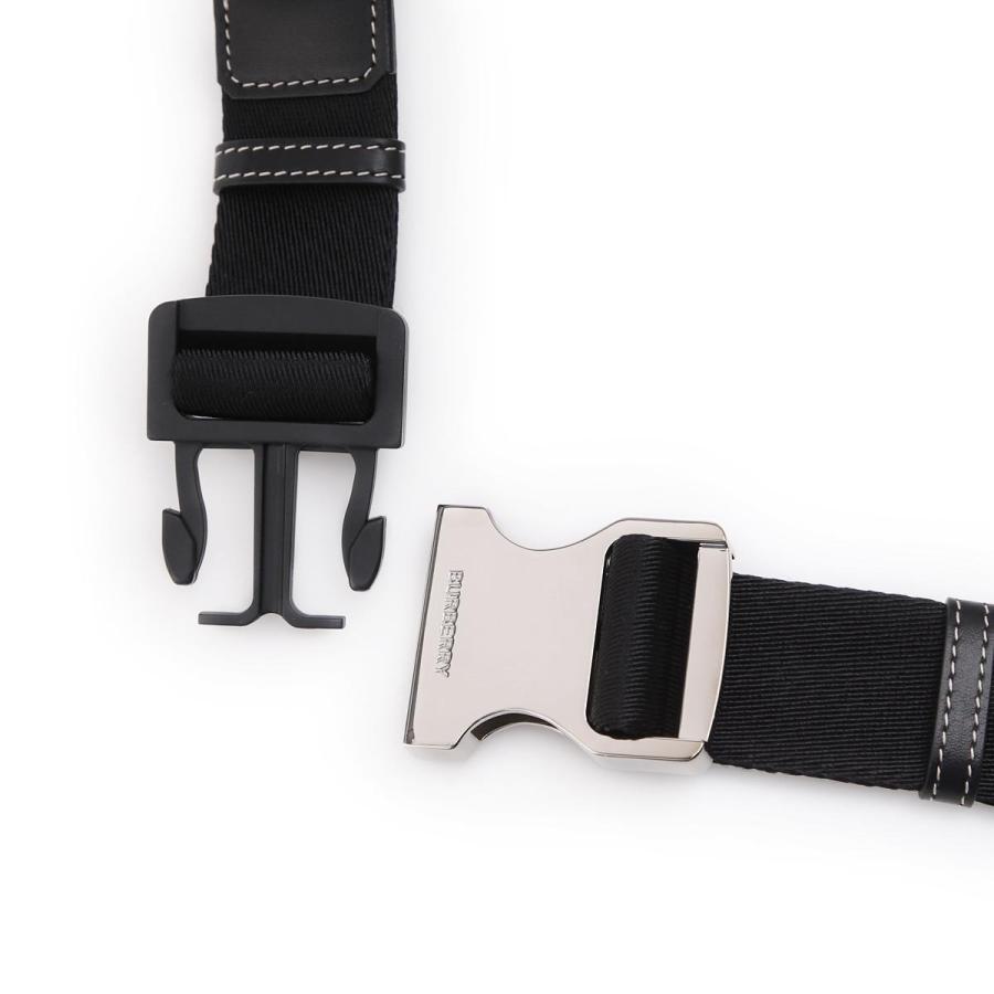 BURBERRY HORSEFERRY ボディバッグ ブラック BURBERRY（バーバリー） ボディバッグ HORSEFERRY PRINT COTTON CANVAS