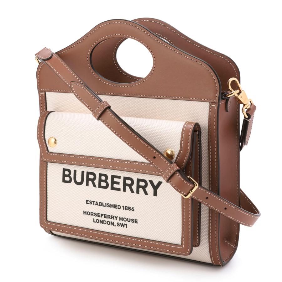 バーバリー BURBERRY トートバッグ 2WAY MINI POCKET BAG ベージュ レディース 8039361-natural