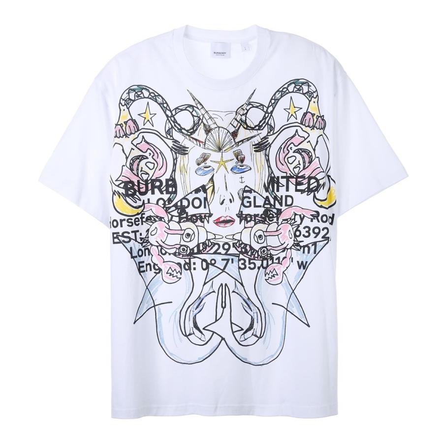 バーバリー BURBERRY Tシャツ BURBERRY（バーバリー） クルーネック Tシャツ MONTAGE PRINT COTTON