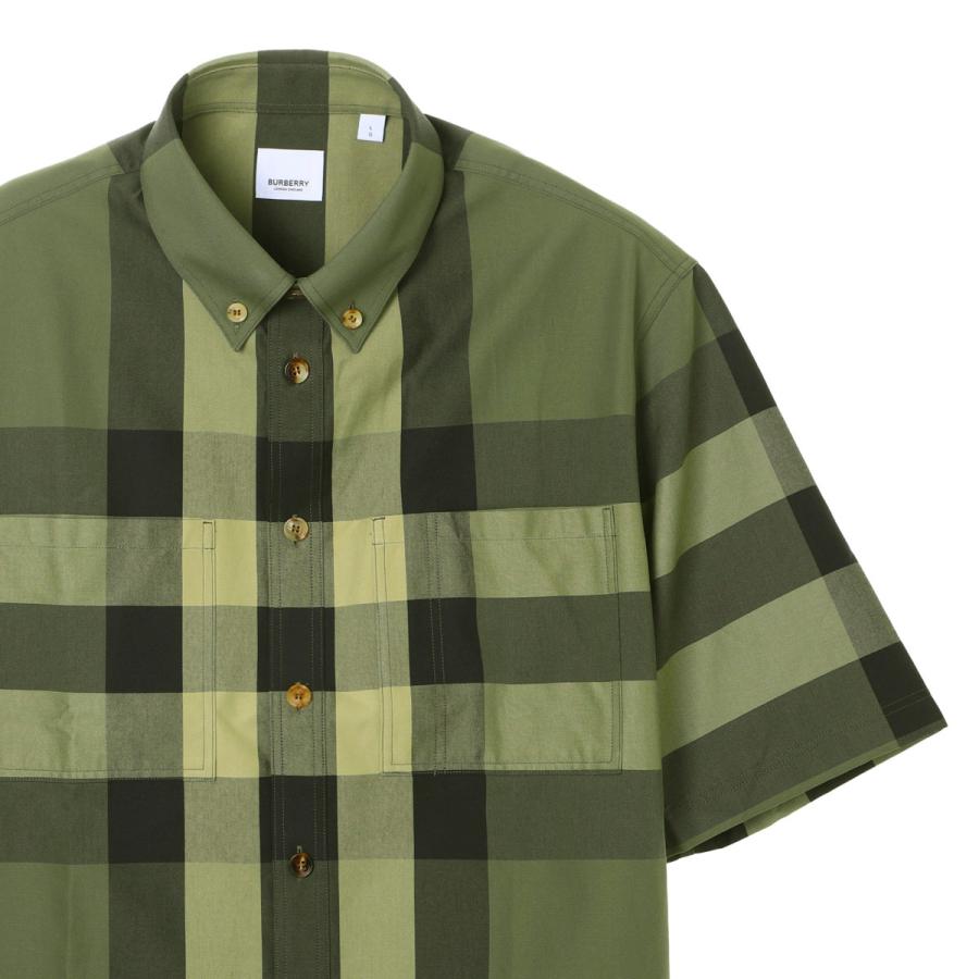バーバリー BURBERRY 半袖シャツ カジュアルシャツ グリーン メンズ 8041541-militarygreen-ip-chk バーバリー BURBERRY 半袖シャツ カジュアルシャツ グリーン メンズ 8041541-militarygreen-ip-chk