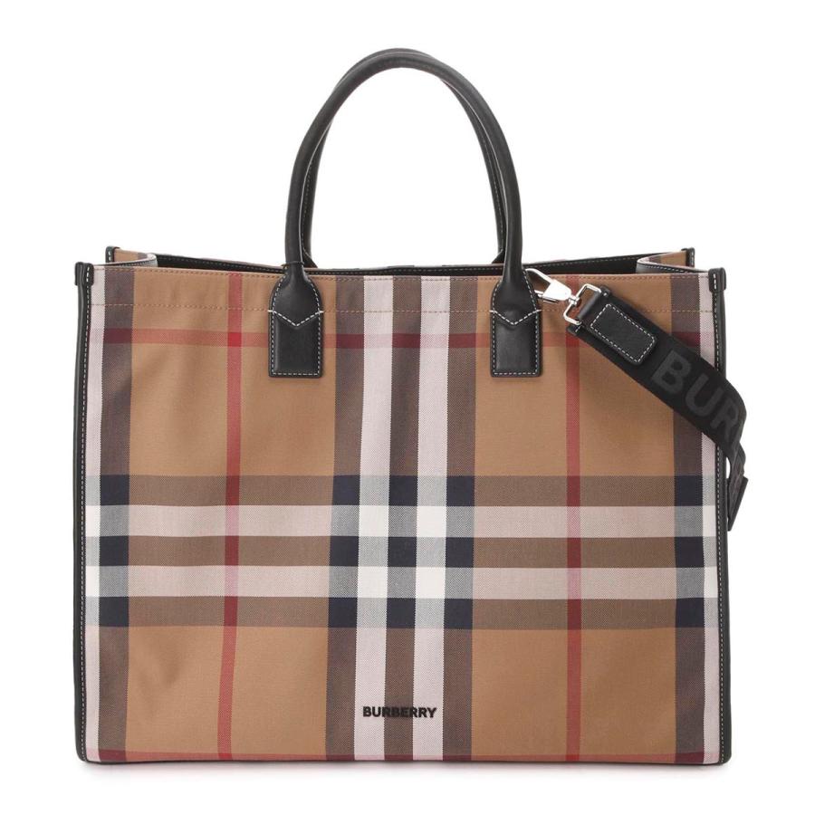 BURBERRY ブラウン トートバッグ BURBERRY（バーバリー） トートバッグ CHECK COTTON CANVAS TOTE