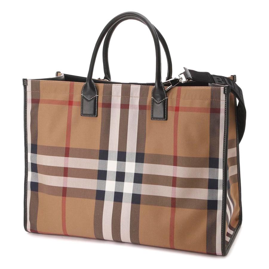 BURBERRY（バーバリー） トートバッグ CHECK COTTON CANVAS TOTE