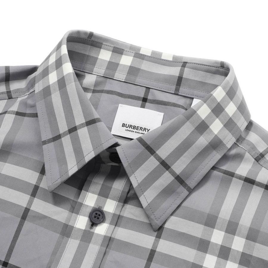 BURBERRY（バーバリー） 長袖レギュラーカラーシャツ CAXTON グレー