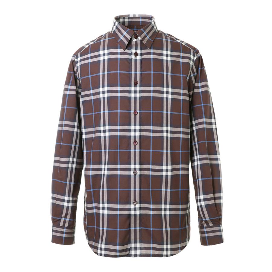 期間限定お値下げ！Burberry 長袖シャツ BURBERRY（バーバリー） 長袖レギュラーカラーシャツ CAXTON ブラウン