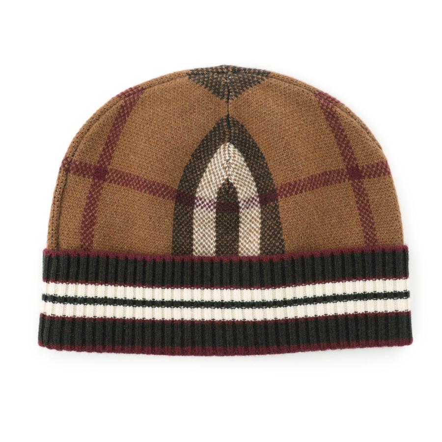 【美品】BURBERRY バーバリー ニット帽 ウール ブラウン BURBERRY（バーバリー） ニットキャップ ブラウン レディース 8063777