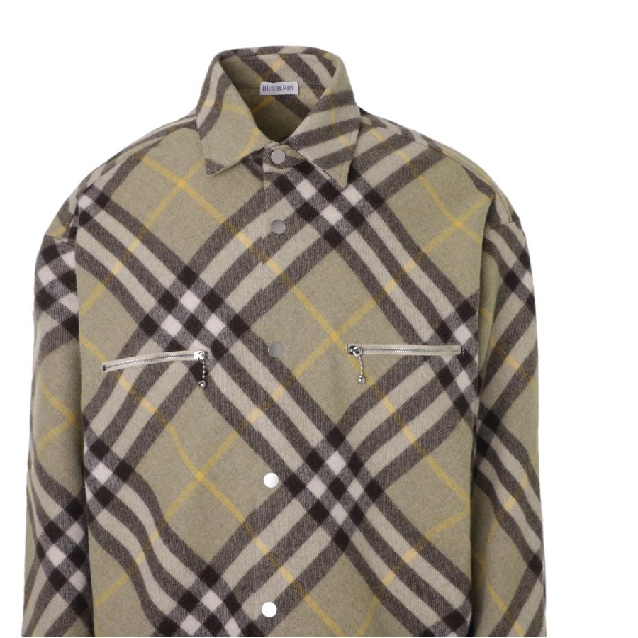 バーバリー　シャツ BURBERRY（バーバリー） シャツジャケット グリーン メンズ 8076470