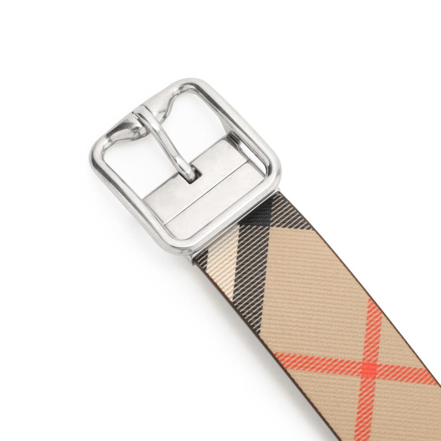 バーバリー BURBERRY リバーシブル ベルト ベージュ メンズ 8092046-sand-military-silverの画像
