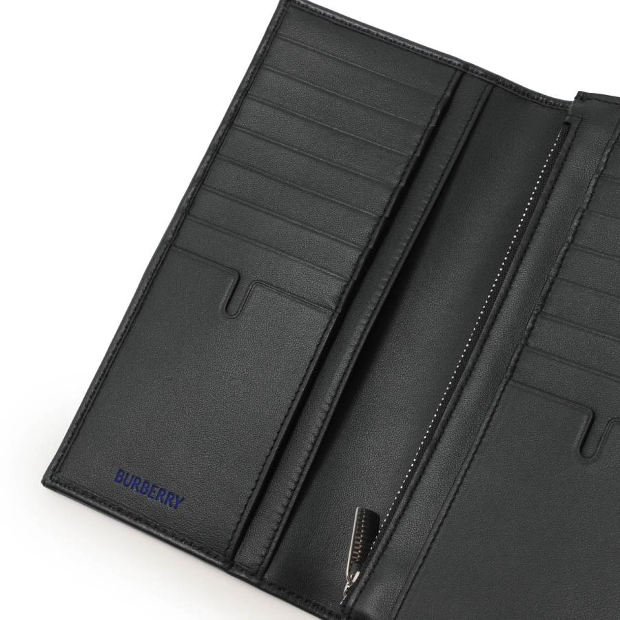 ✨️超美品✨️素敵✨️BURBERRY ブラック 型押し長財布　専用箱付き BURBERRY（バーバリー） 長財布 財布 メンズ 型押しチェックレザー