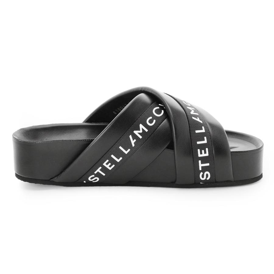ステラマッカートニー レザー 厚底 サンダル 37 ブラック ロゴ Stella McCartney（ステラ・マッカートニー） サンダル VESTA ブラック