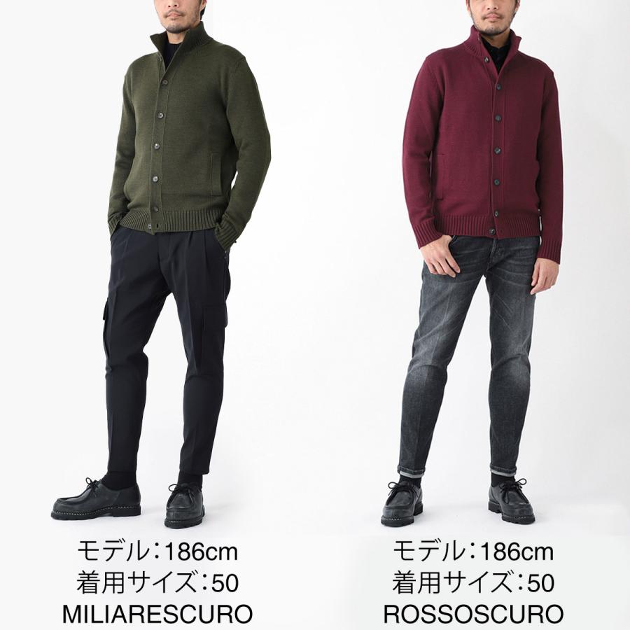 【美品】ZANONE CHIOTO ダークグレー46 ZANONE 爆買 ザノーネ スタンドカラー カーディガン Chioto