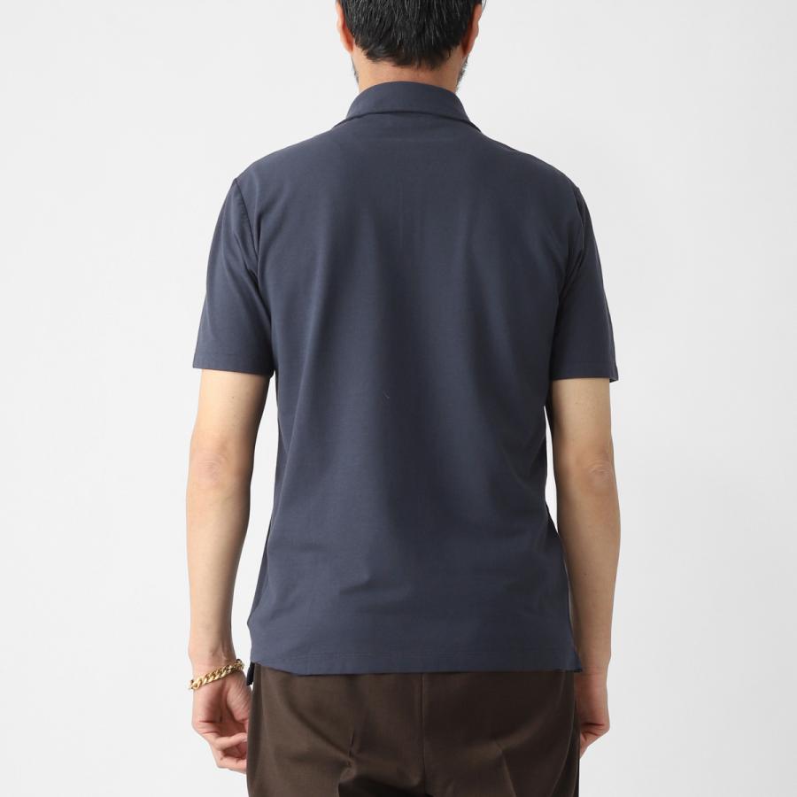 ZANONE ネイビー ポロシャツ　アイスコットン ZANONE（ザノーネ）アイスコットン ポロシャツ NAVY（ネイビー） | Leone