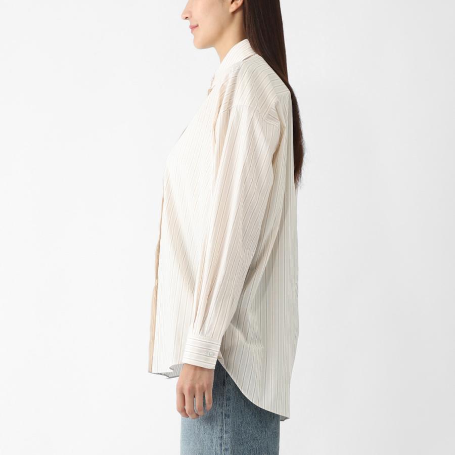 ザ ロウ THE ROW 長袖レギュラーカラーシャツ CASTER SHIRT オーバーサイズ シャツ ベージュ レディース 8629-w3584-boaの画像