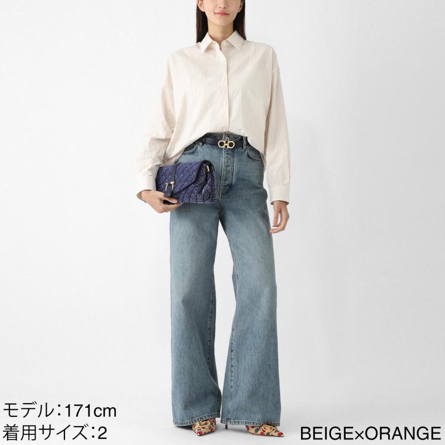 ザ ロウ THE ROW 長袖レギュラーカラーシャツ CASTER SHIRT オーバーサイズ シャツ ベージュ レディース 8629-w3584-boaの画像