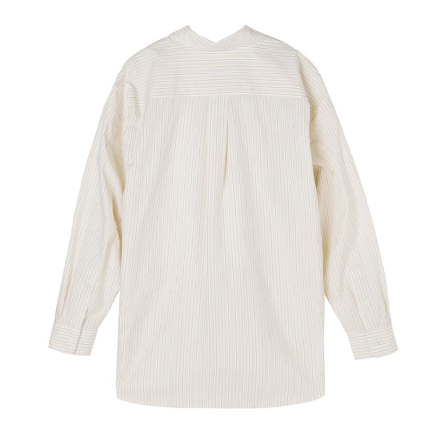 ザ ロウ THE ROW 長袖レギュラーカラーシャツ CASTER SHIRT オーバーサイズ シャツ ベージュ レディース 8629-w3584-boaの画像
