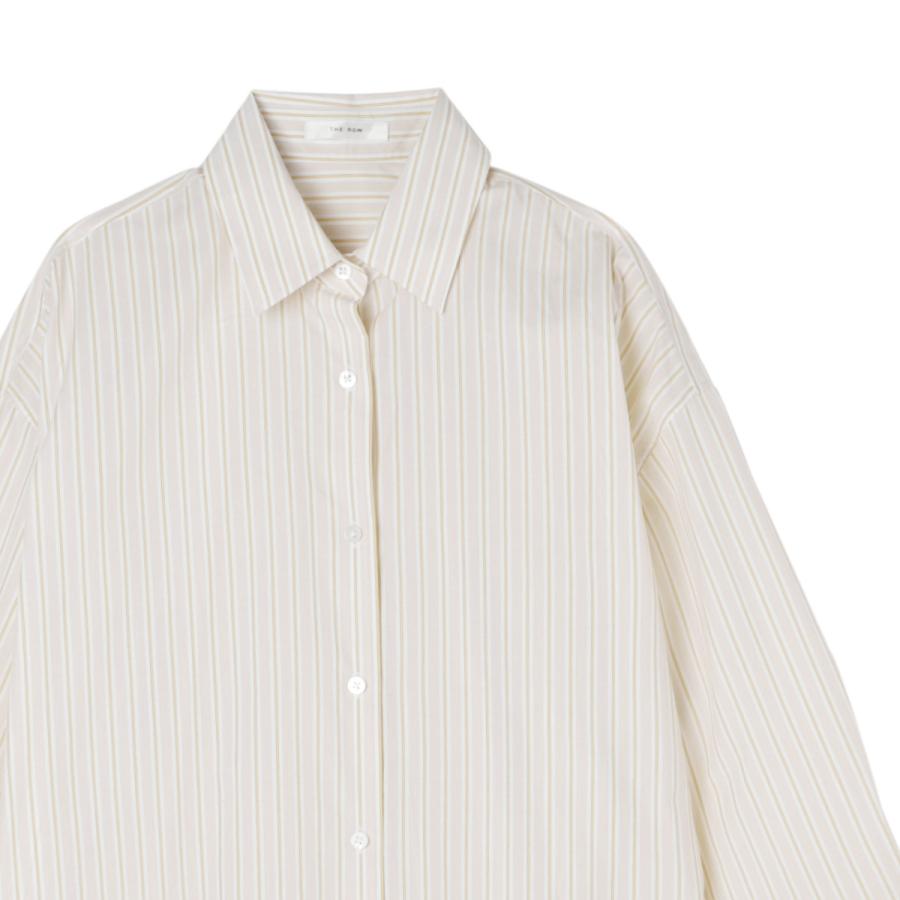 ザ ロウ THE ROW 長袖レギュラーカラーシャツ CASTER SHIRT オーバーサイズ シャツ ベージュ レディース 8629-w3584-boaの画像