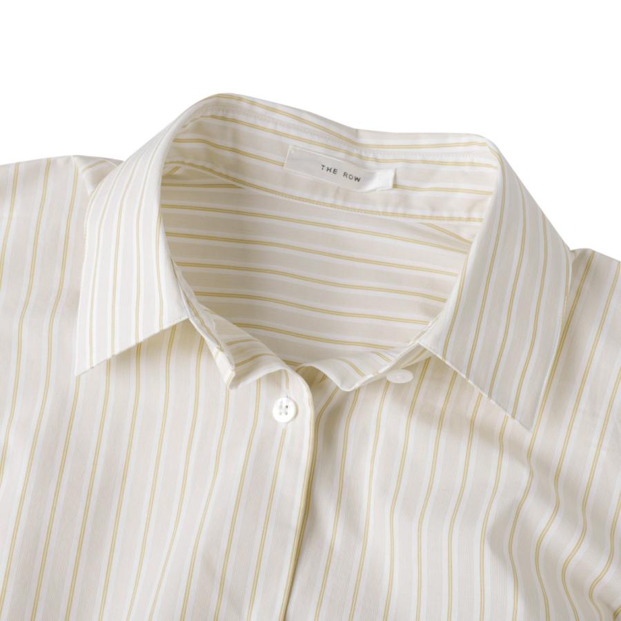 ザ ロウ THE ROW 長袖レギュラーカラーシャツ CASTER SHIRT オーバーサイズ シャツ ベージュ レディース 8629-w3584-boaの画像
