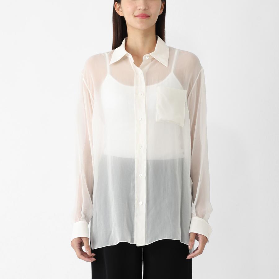 ザロウ　the row シアーシャツ THE ROW（ザ ロウ） ザ ロウ 長袖レギュラーカラーシャツ NESSON SHIRT