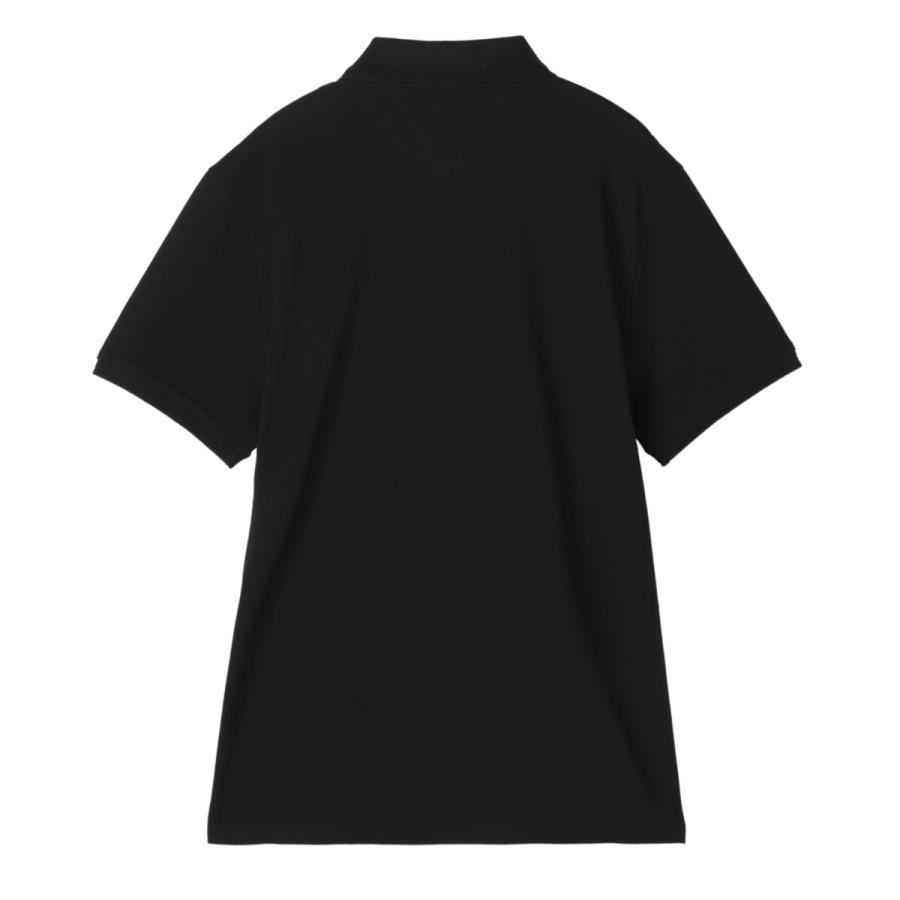 [美品]MONCLER　ポロシャツ　ダブルライン　ユニセックス　ブラック 美品]MONCLER ポロシャツ ダブルライン ユニセックス ブラック