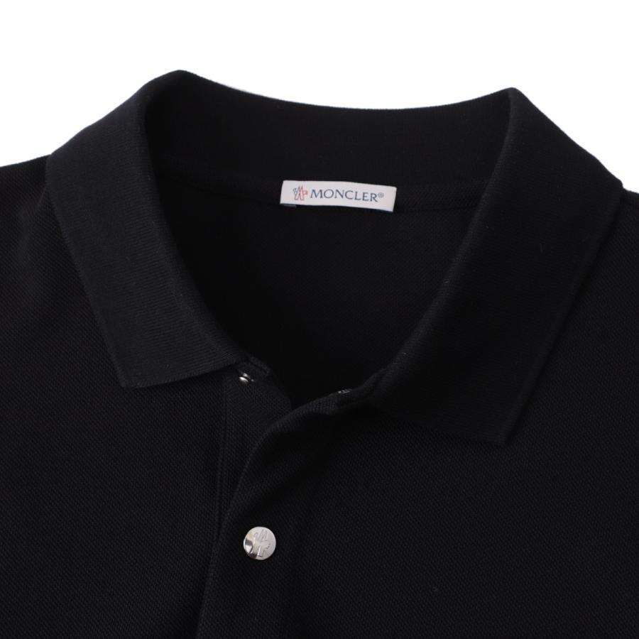 モンクレール　黒　半袖ポロシャツ MONCLER - サイズS□モンクレール□新品本物□ロゴワッペン付き