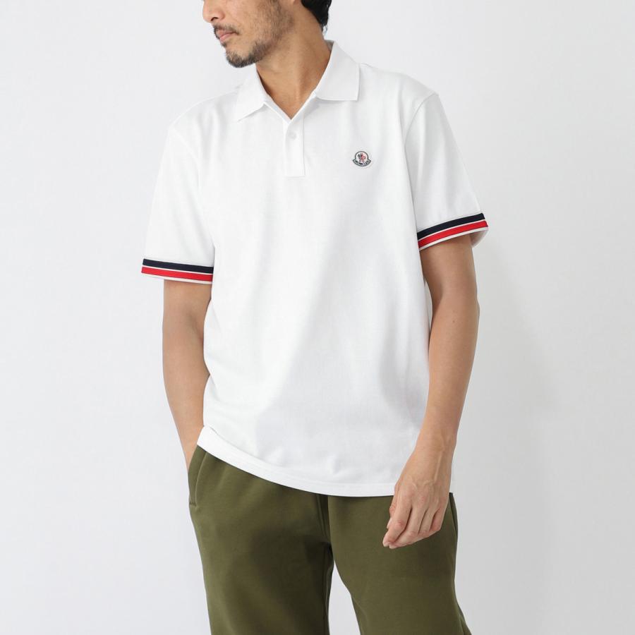 モンクレール MONCLER ポロシャツ ホワイト MONCLER モンクレール ポロシャツ ホワイト メンズ 8a00020