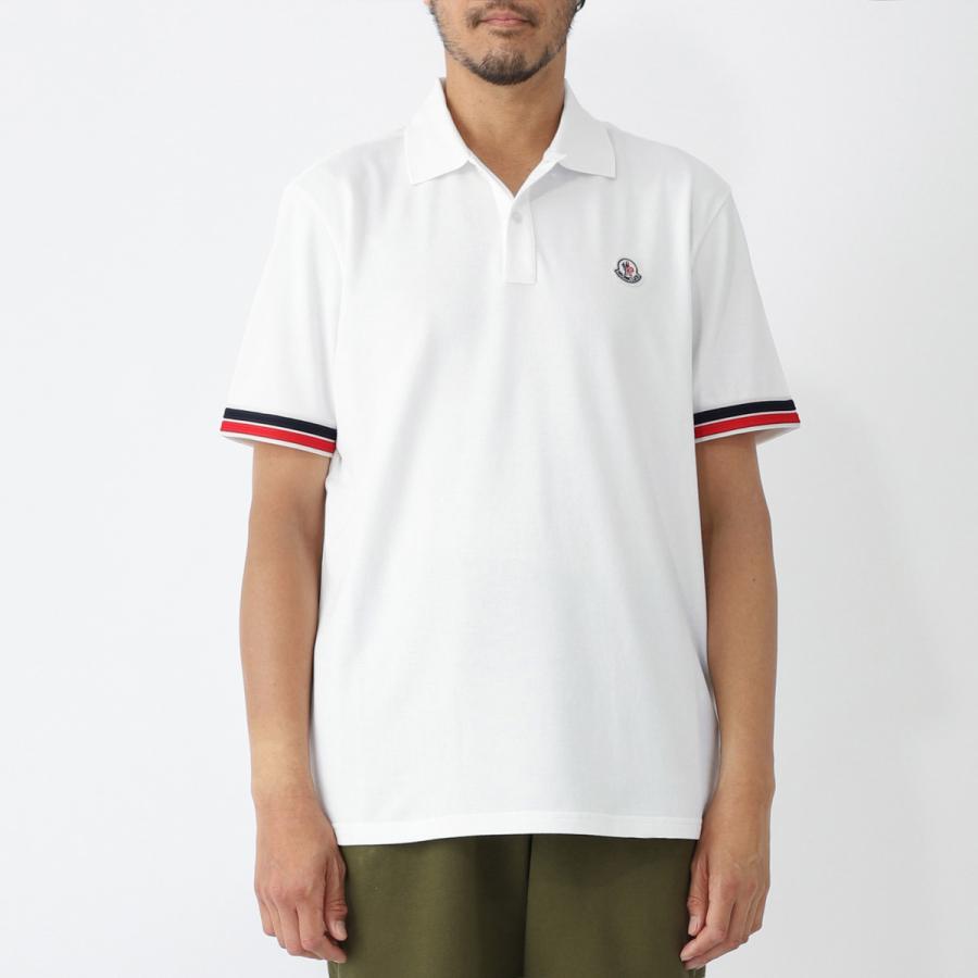 MONCLER モンクレール ポロシャツ ホワイト ネイビー S モンクレール(MONCLER) 半袖ポロシャツ メンズポロシャツ | 通販