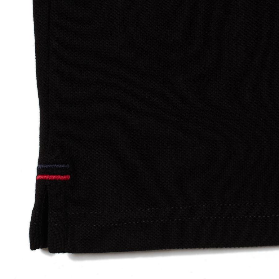 モンクレール ポロシャツ MONCLER メンズ 半袖 ロゴ 刺繍 ブラック ホワイト トリコロール 8a00030-89a16-999の画像